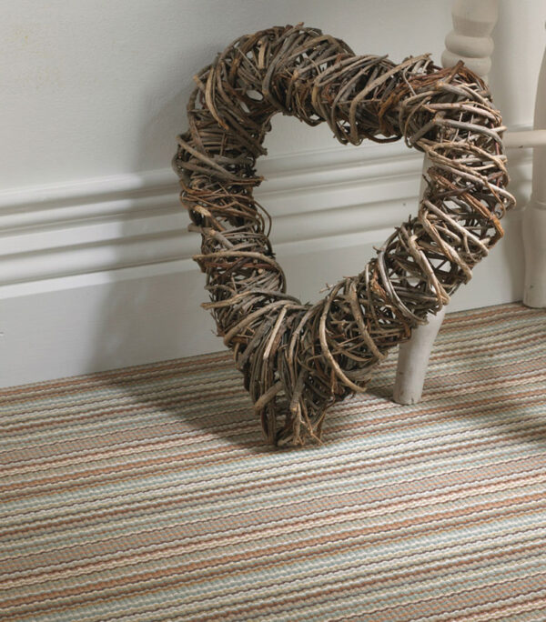 Flatweave Stair runner, Stripes Multi Green (Min. Order of 20 lin.m)