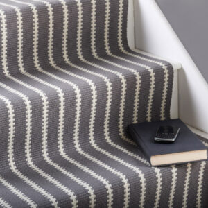Flatweave Stair runner, Stripes ZIP14 Nickel